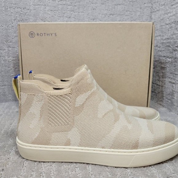 Rothy's The Chelsea Sand Camo Pull On Ankle Boots Womens Size 7, 7.5, 8, 9.5, 10 - Picture 11 of 11